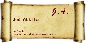 Joó Attila névjegykártya