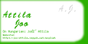 attila joo business card